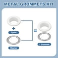 thumbnail image 3 of Uxcell 110 Pcs Ojetes con Arandelas 5/16" Kit de Grommets Blanco, 3 of 7