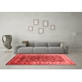 thumbnail image 3 of Ahgly Company Indoor Round Oriental Red Industrial Area Rugs, 6' Round, 3 of 4