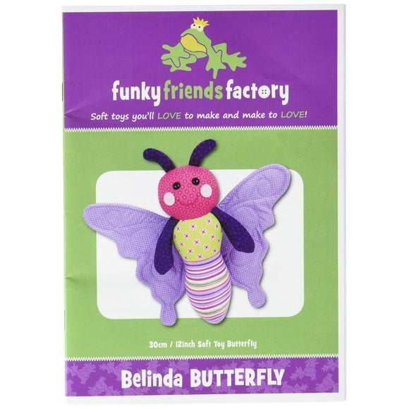 Patrón de mariposas Belinda de Funky Friends Factory fabricado en Aust