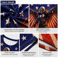 thumbnail image 5 of Omeoer Patriotic Eagle Wings Graphic T-Shirt for Men Women, USA Flag 3D Printed Short Sleeve Crewneck Tee, American Freedom Casual Shirt, 5 of 6