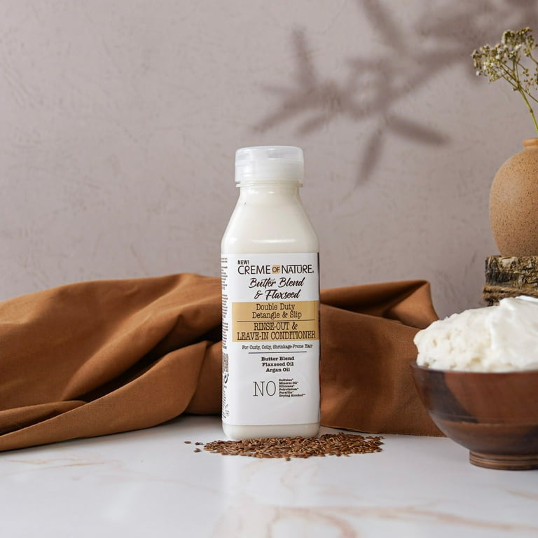 CREME OF NATURE Butter Blend & Flaxseed Rinse Out & Leave In Conditioner (12oz) CREME OF NATURE Butter Blend & Flaxseed Rinse Out & Leave In Conditioner (12oz)