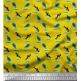 thumbnail image 1 of Soimoi Polyester Crepe Fabric Waves,Whale & Dolphin Ocean Fabric Prints by Yard 42 Inch Wide, 1 of 1