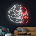 thumbnail image 3 of Handmadetneonsign Boxing Rhinoceros Neon Sign, Boxing Rhino Led Sign, Boxer Rhinoceros Led Light, 3 of 5