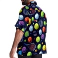 thumbnail image 3 of Tennis Men's Short Sleeve Beach Shirts, Casual Printed Button Down Summer Shirts for Men and Women, 3 of 6