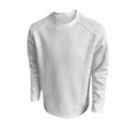 thumbnail image 1 of Ediodpoh Men's Hoodless Sweatshirt - Unisex Autumn Solid Color Round Neck Style Casual Wear for Everyday Activities Versatile Comfortable Layering Apparel Sweatshirt for Men White XXXXXL, 1 of 4