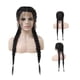 thumbnail image 1 of Fiudx Ofertas Flash Del Día Solo En Línea Peluca De Pelo Sintético Con Frente De Encaje Natural, Pelucas De Encaje Negras Largas Para Mujeres Negras, 1 of 6