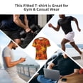 thumbnail image 6 of Bixox Men's Sunflower4 Printed Short Sleeve Skinny Athletic T-Shirt, 6 of 6