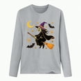 thumbnail image 4 of Godom Halloween Long Sleeve Shirts for Women Casual Soft Crewneck Basic Tee Tops Fall Outfit Clothes, 4 of 4