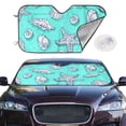 thumbnail image 2 of Fotbe Seashell And Starfish Car Windshield Sunshade | Sun Visor Protector Front Window Shade, Keeps Out UV Rays, Keeps Your Vehicle Cool-Small, 2 of 7