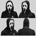 thumbnail image 2 of Máscara de grito, máscara blanca de terror de grito, accesorios de broma para fiesta de Halloween, 2 of 2