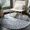 thumbnail image 2 of SAFAVIEH Micro-Loop Lynwood Geometric Aztec Runner Rug, Blue/Ivory, 2'3" x 7', 2 of 10