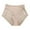 Beige, variant on Women's Sheer Mesh Panties Breathable Soft Comfortable Underwear High Waisted Briefs Seamless Stretchable Lace Trim