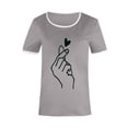 thumbnail image 3 of Eashery Women Tshirt Short Sleeve Summer T-Shirt Comfy Womens Tshirt Grey Large, 3 of 4
