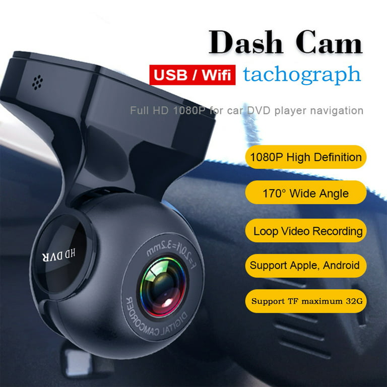 Dashcam camera surveillance voiture 1080P avec écran LCD 7,5cm