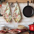 thumbnail image 6 of Easter Bunny Eggs Kitchen Towels Set of 1, Spring Tulips Country Rabbits Green Checkered Absorbent Dish Towels for Kitchen, Microfiber Hand Towel, Quick Drying Tea Towel for Cleaning Dishcloths, 6 of 7