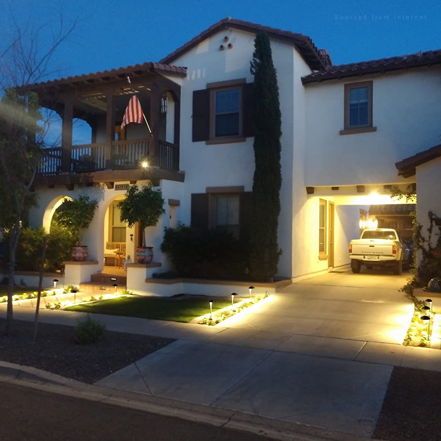 24 Pack Low Voltage Pathway Lights, 5W LED Landscape Lighting, IP65 Waterproof, 3000K Warm White, Oil Rubbed Bronze