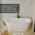 thumbnail image 4 of 67" Acrylic Freestanding Bathtub, stand alone bathroom tub, Glossy White, Toe-tap Chrome Drain, cUPC Certified, 4 of 5