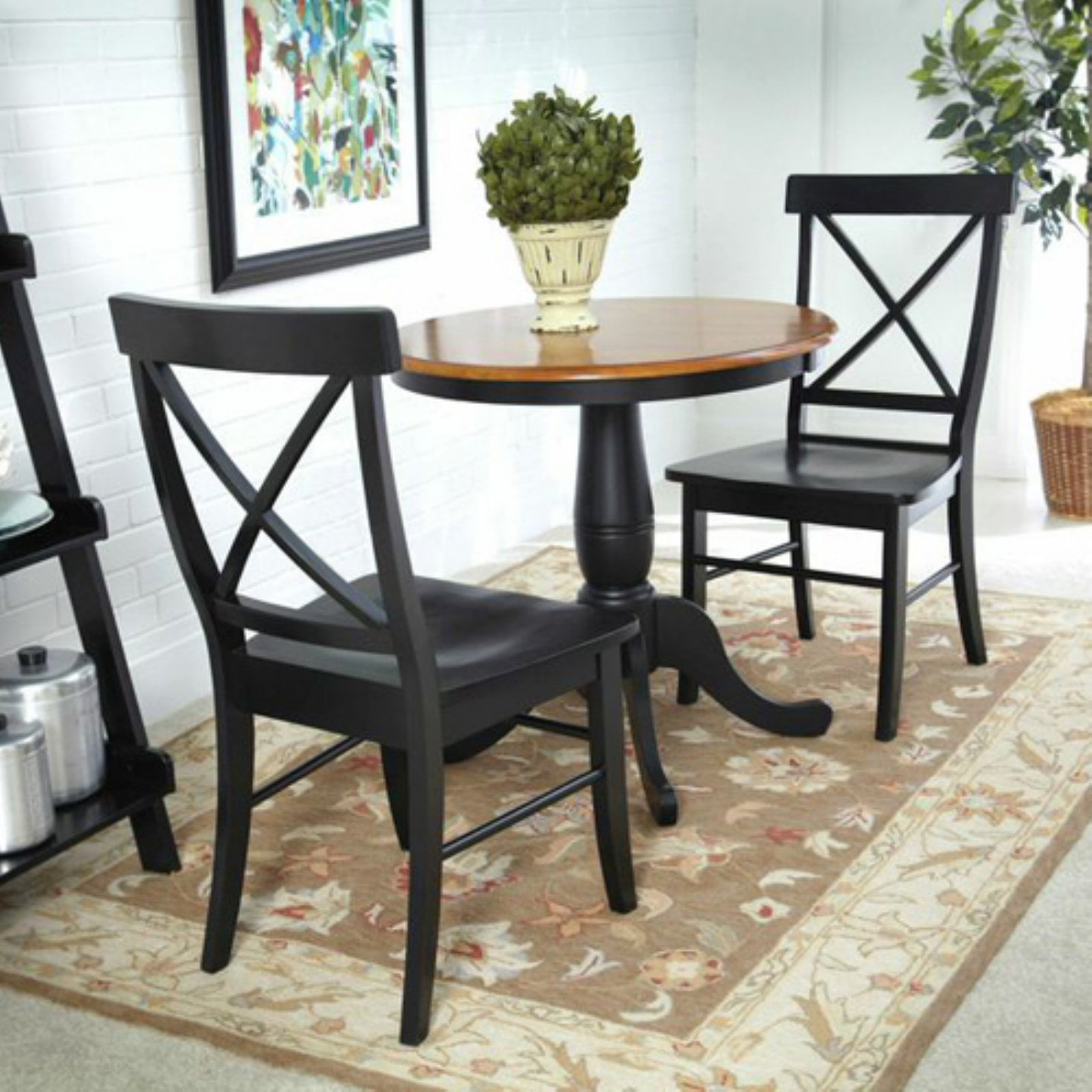 Round Table With 2 Chairs Multiple Finishes