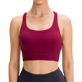 thumbnail image 2 of SURJDE Women's Strappy Sports Bra Medium Support Workout Training Top, 2 of 6