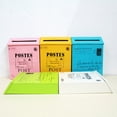 thumbnail image 3 of jiaroswwei Retro Metal Wall Mounted Mailbox Bucket Newspaper Letter Box Post Garden Decor, 3 of 8