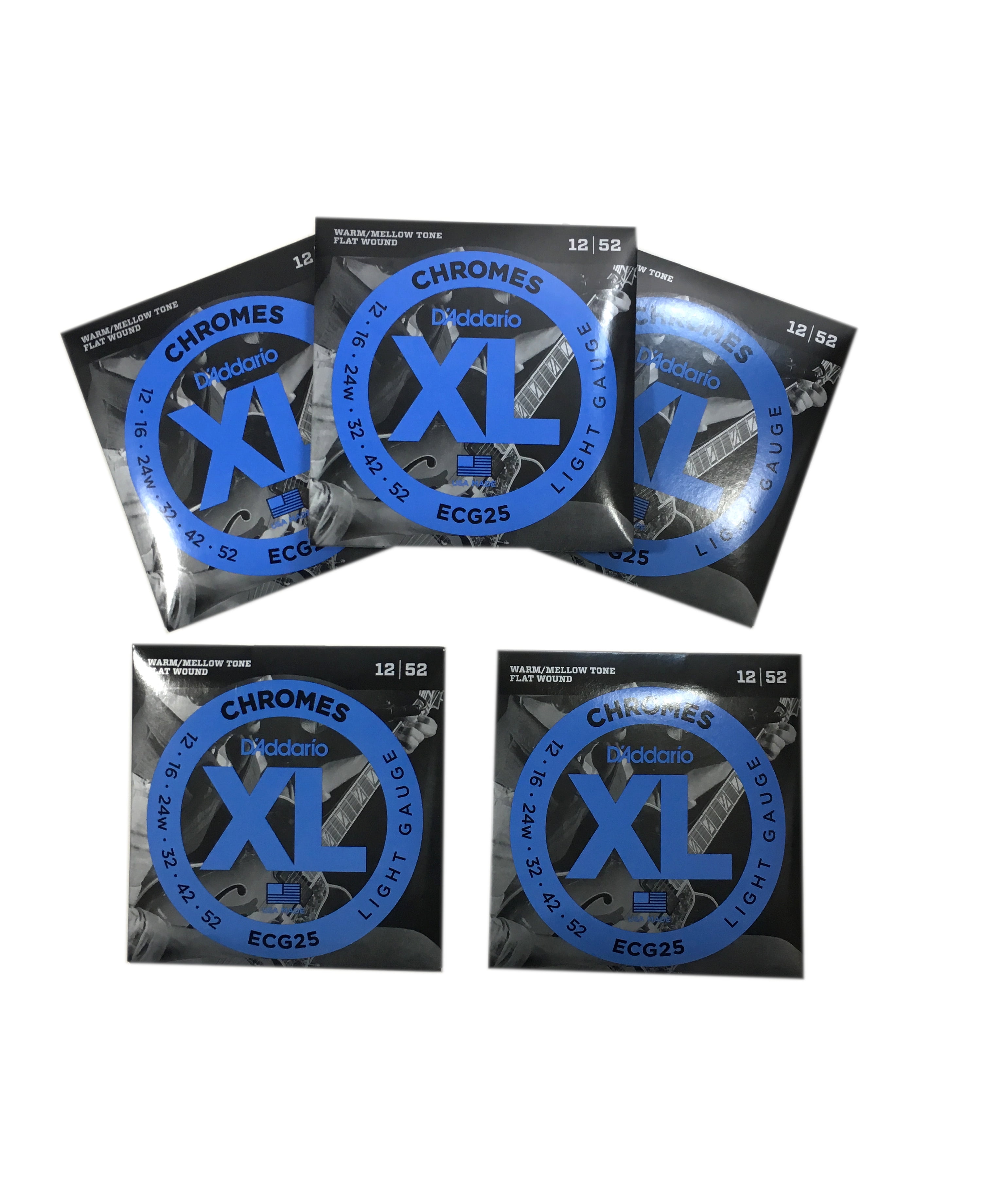 D'Addario Guitar Strings 5-Pack Electric Chromes Light