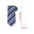 thumbnail image 2 of INSPIRE CHIC Men's Colorful Ties Business Fashion Casual Stripe Knit Tie Striped Necktie Dark Blue Grey One Size, 2 of 4