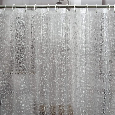 PEVA Clear Shower Curtain Liner, Heavy Duty Water-Repellent Liner,72"x72"