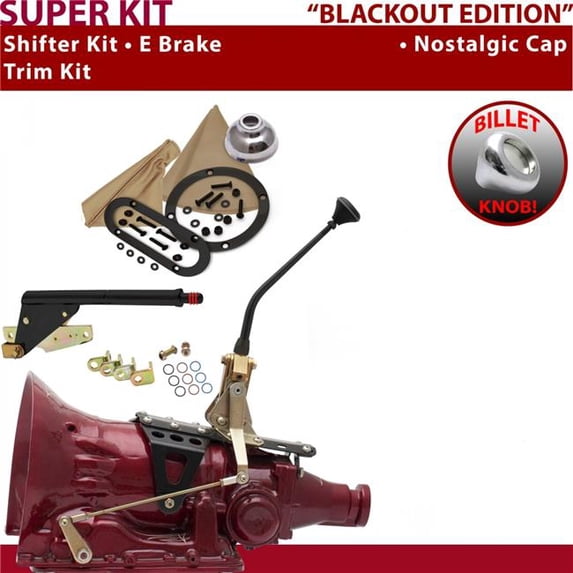American Shifter 4L60E Shifter Kit Black 10 in. E Brake Trim Kit for EF3EB