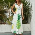 thumbnail image 4 of Lunarable Pineapple Sleeveless Dress Female Clothing Dress Women Summer 2025 Dress, 4 of 7
