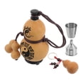 thumbnail image 2 of 1 Juego de botella de agua portátil de calabaza de vino natural, estilo chino, con tapa, para viajes y acampadas, 2 of 7