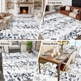 thumbnail image 5 of Large Area Rugs for Living Room Bedroom, Dark Blue Grey Botanical 8'x10' Rug Washable Carpet Runner Indoor Outdoor, Spring Floral Summer Farmhouse Non Slip Floor Mats Rug for Kitchen, Patio, 5 of 8