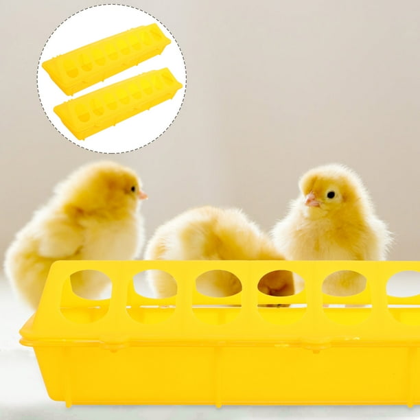Greenadscape 2Ud Bebedero Y Comedero De Plástico Amarillo Práctico Para Pollos Y