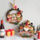 thumbnail image 2 of 2 guirnaldas de ratán con forma de muñeco de nieve y anciano para Navidad, decoración de puertas y ventanas con forma de círculo de ratán, 2 of 5