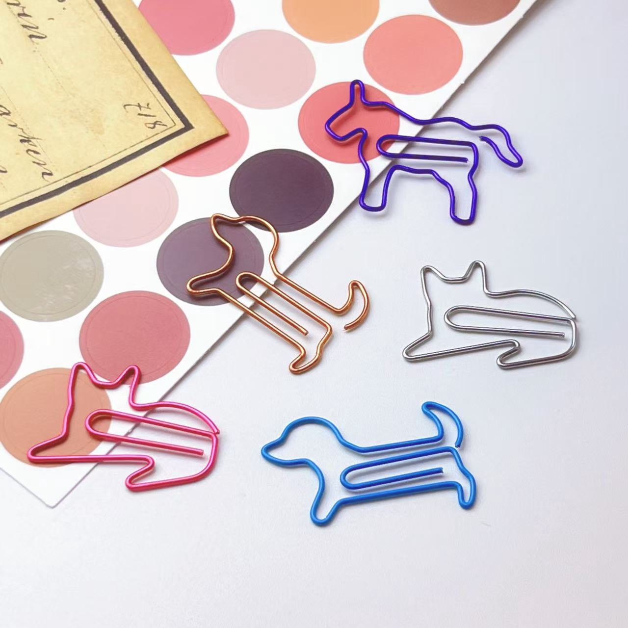 140pcs High-quality Cute Paper Clips with Metal Coating - Office Supplies, Paper Clips, Folders, Bookmark Clips, Multi-color, Metal Paper Clips for Office Supplies, , Novelty Clips
