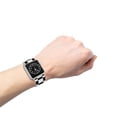 thumbnail image 2 of Black White Checkered Rubber Silicone Band For Apple Watch 1-9/SE/Ultra, 2 of 3