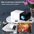 thumbnail image 2 of OhhGo Mini Projector 1080P Portable Projector, Small Movie Proyector for Home Theater/Car Cinema, Support Audio/USB/AV/TF for PS4 Laptop TV, 2 of 8