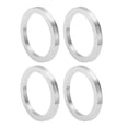 thumbnail image 1 of Anillos de centrado de rueda de automóvil Unique Bargains, anillos de hub de absorción de choque, aleación de aluminio, tono plateado, duraderos, OD 100.1 mm a ID 79.6 mm, 1 of 7