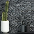 thumbnail image 2 of Bond Tile Picturesque Black Stacked Sliced Mosaic Wall Tile Sample, 2 of 6