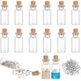 thumbnail image 1 of 20 botellas de vidrio de corcho de 4 ml para regalo, pequeñas botellas vacías para deseos, frascos transparentes con 20 tornillos de ojo para decoración de bodas, fiestas de Navidad, bricolaje, 35 x, 1 of 8
