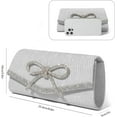 thumbnail image 3 of Elegant Sparkly Bow Evening Bag for Women Glitter Rhinestones Dressy Clutch Purses Handbag for Wedding Party Prom, 3 of 8