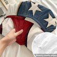 thumbnail image 4 of Twin XL Size Fitted Sheet Set - Retro American Flag 2 Piece Bedding Sets 16" Deep Pocket Fitted Sheet with 1 Pillowcases, White Star Red Blue US Flag Brushed Microfiber Hotel Luxury Bed Sheets, 4 of 9
