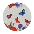 thumbnail image 4 of WYYP 4th of July Tablecloth Round Red Blue Watercolor Flowers Table Cover Patriotic Stars Stain Resistance Polyester Washable Circle Table Cloth for Party Outdoor Kitchen Dining Table Decor 42-46, 4 of 8