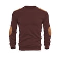 thumbnail image 2 of Colorblock Sweatshirts for Men Long Sleeve Round Neck Pullover Casual T-shirt Workwear Regular Fit Sweater Oversized Sweatshirts Soft Classic Tops Comfortable Loungewear, 2 of 7