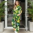 thumbnail image 3 of Xixirimido Green Clover Print Womens Sweatsuits 2 Piece Lounge Sets for St. Patrick's Day Fall Fashion Outfit Long Sleeve Sweatshirt Wide Leg Sweatpants Matching Tracksuit Sets, X-Large, 3 of 7