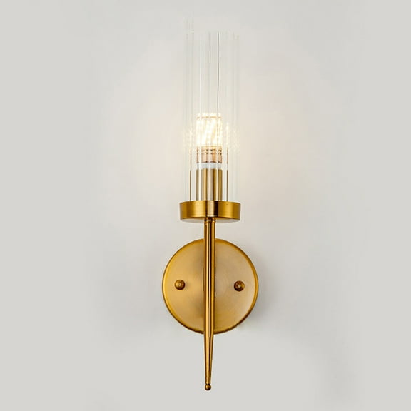 110V Gold Wall Light Sconce Glass Shade Hallway Lighting Bedside Light