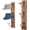 Light Burnt Wood, variant on 2 Pcs Hat Rack Wall Mount, Cowboy Hat Organizer Holder, Coat, Cap Clothes Hanger with Metal Wire and Wood Hooks, Vintage Gray