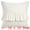 Milky White, variant on Unique Bargains Solid Boho Throw Pillow Covers with Ruffles Set of 1 Light Brown 18" x 18"