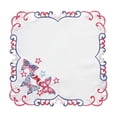 thumbnail image 2 of Cififendec 4th of July Embroidered Placemat, 5.74", Patriotic Hollow Butterfly Star Table Mat for Independence Day Dining Table and Home Decor, 2 of 5