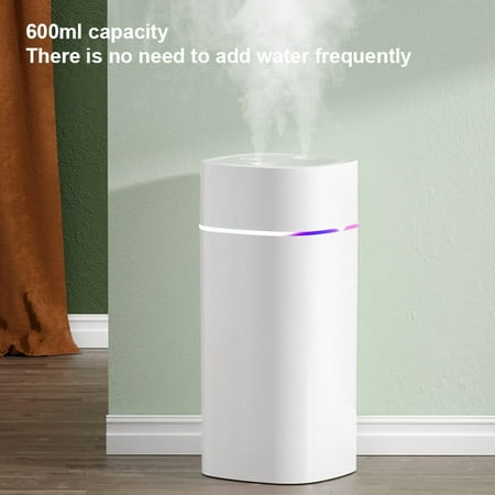 HIBIBUD 2026 New 600Ml Humidifier for Room Cool Mist Top Fill Humidifiers for Baby Air Humidifier with 3 Modes Colorful Light Auto Shut Off for Home Bedroom Nursery Office Dry Air Relief.