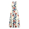 thumbnail image 5 of VBVC Women's Floral V-Neck Sleeveless Maxi Dress,Button Detail Loose Flowy Dress For Women,Ladies' Casual Patriotic Summer Sundress with Pockets,Multicolor,S-3XL, 5 of 8